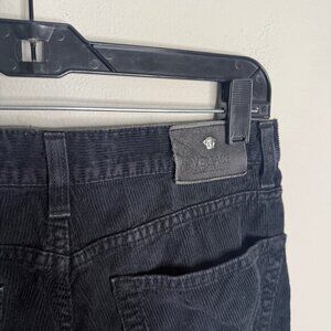 Versace Jeans Couture Men's 30 Black Corduroy Pants Menswear Designer‎ Trousers